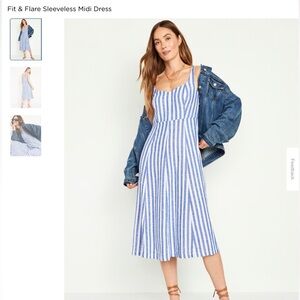 NWT Old Navy linen dress w/pockets, XS Petite